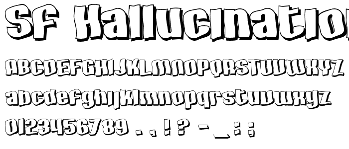 SF Hallucination Shadow font
